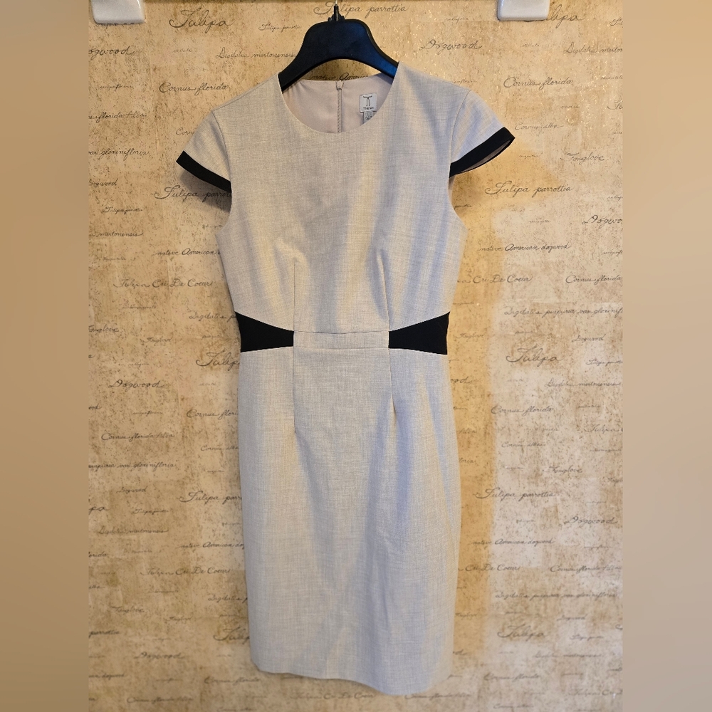Tristan Beige and Black Midi Dress
